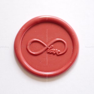 Timbre de cire Infinity Love - Timbre de cire de scellement Infinite Sign - Timbre de cire de mariage - Paquet cadeau Timbre de sceau de cire - Sceau de cire cadeau de Saint-Valentin