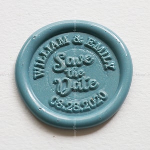 Save The Date Siegelstempel - Wachsstempel mit Namen und Datum - Wachsstempel - Wachs siegel stempel