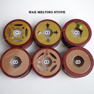Wax Melting Stove Collection - Wooden Wax Melting Furnace Tool - Metal Wax Melter - Wax Melting Pot for Wax Sealing - Wax Seals Tools