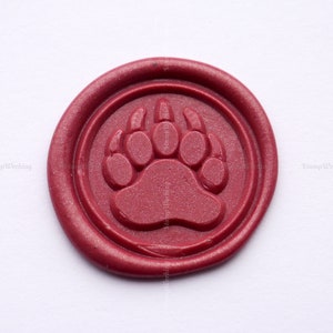 Sello de cera de garra de oso - Sello de cera de sellado de garra de oso - Sello de cera de sellado de animales - Kit de sello de cera - Sello de cera personalizado