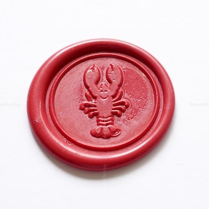 Timbre de sceau de cire de homard - Timbre de cire de cachetage nautique - Timbre de cire de cire de fruits de mer - Timbre de cire de boîte cadeau - Décoration d’emballage Timbre de scellement de cire