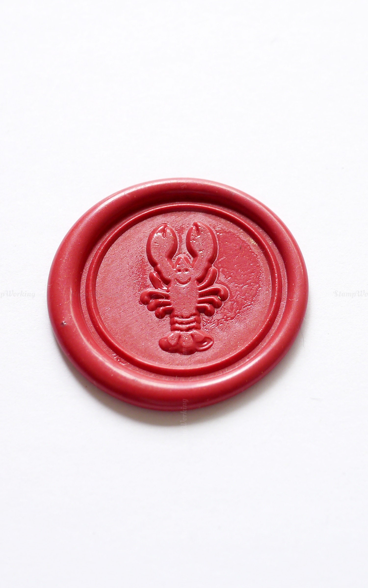 066 Melt Handle LOBSTER Cray Fish Wax Stamp Sealing Starter Kit 2 wax sticks 066 Melt Handle LOBSTER Cray Fish Wax Stamp Sealing Starter Kit 2 wax sticks