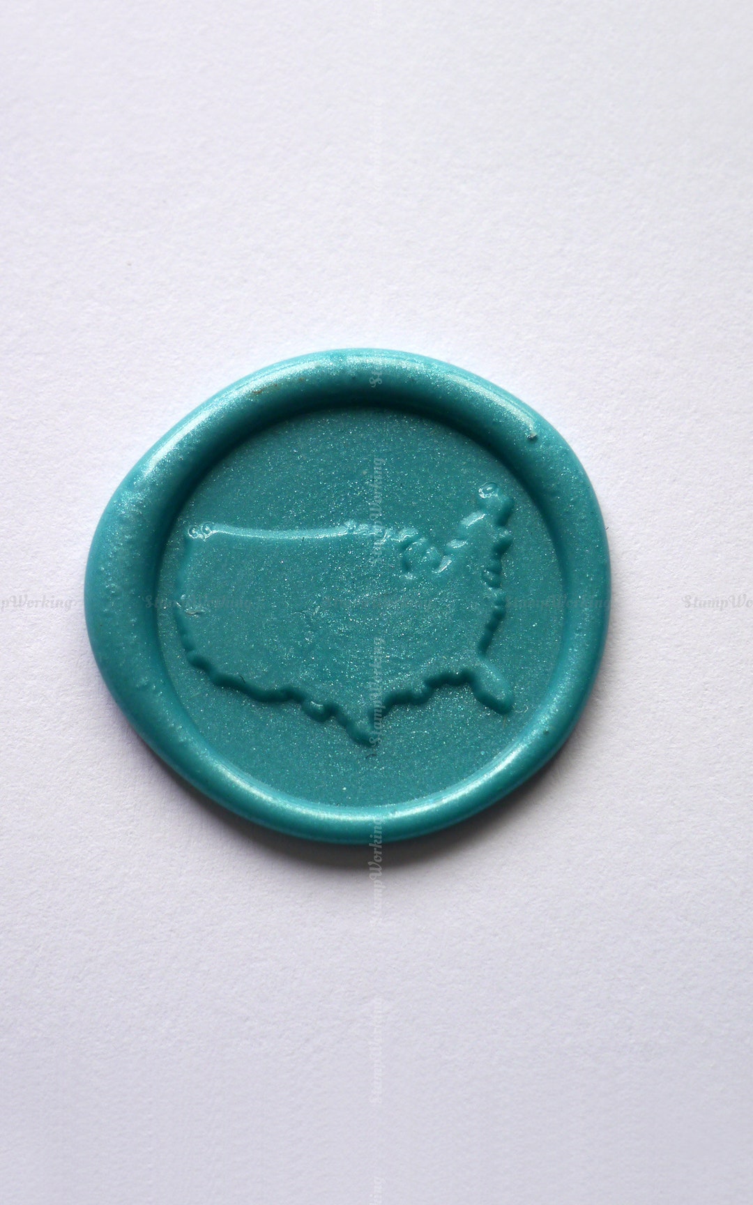 USA Map Wax Seal Stamp US Map Outline Sealing Wax Stamp United States