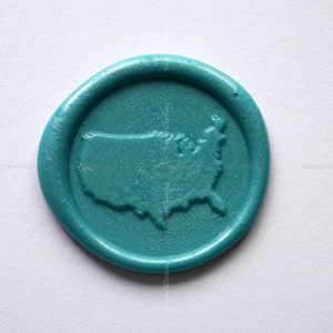 USA Map Wax Seal Stempel - US Map Outline Siegelstempel - United States Shape Wax Siegelstempel - Geschenk Wax Seal Stempel