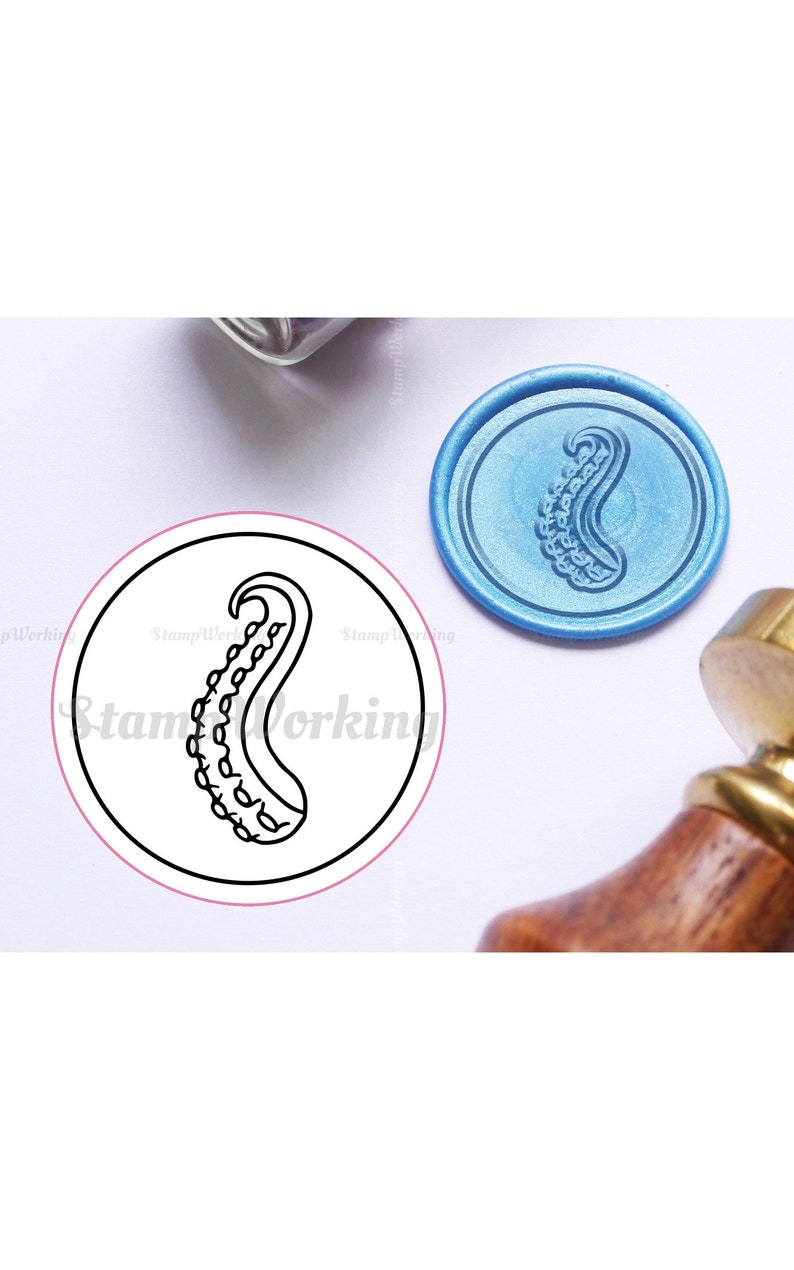 Octopus Tentacle Wax Seal Stamp Octopus Sealing Wax Stamp Gift Box Stamp Package Decoration Wax Sealing Stamp Ocean Wax Seal Stamps