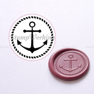Anker Wachssiegel Stempel - Maritimer Siegelstempel - Maritimer Siegelstempel - Geschenkbox Wachssiegel - Buchstabe Wachs siegel stempel