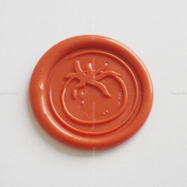 Tomato Wax Seal Stamp - Vegetable Sealing Wax Stamp - Holiday Wax Sealing Stamp - Food Package Wax Stamp - Vegetarianism, Party Decoration