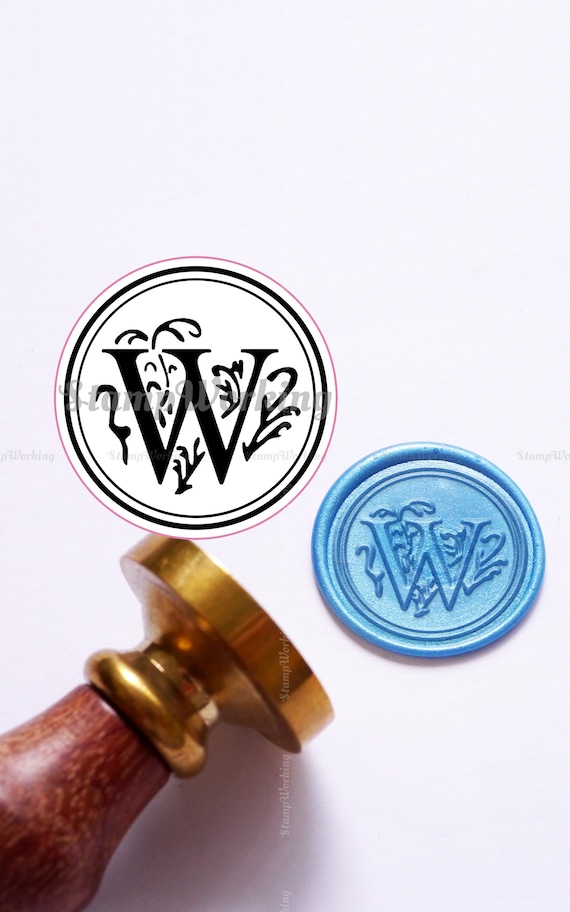 Personalized Initial Sealing Wax Stamp Custom Wax Seal Stamp Single Letter  Wax Seal Stamp Wax Seal Stamp Kit Letter With Flower 