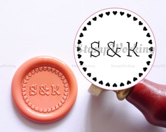 Personalized Initials Wax Seal Stamp - Custom Sealing Wax Stamp - Invitation Wax Seal Stamp Kit - Sealing Stamp Kit - Initial Wax Seal