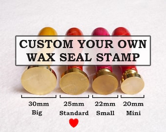 Custom Wax Seal Stamp - Personalized Sealing Wax Stamp - Wedding Invitation Wax Stamp Kit - Round Wax Seals Stamp 20, 22, 25, 30mm