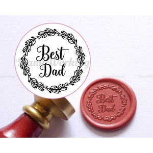 Best Dad Wachs Siegel stempel - Vatertag Wachs Siegelstempel - Geschenkpaket für Papa - Geburtstagskuchen Schokoladenform - Paket Wachsstempel