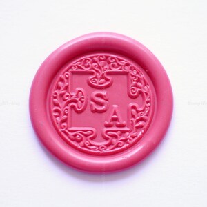 Custom Intial with Puzzle Wax Seal Stamp - Personalized Wax Stamp - Wedding Wax Seal Stamp - Invitation Wax Seal Stamp - Custom Seal Stamp