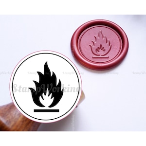 Timbre de cire d’étanchéité d’enseigne inflammable - Avertissement de danger Timbre de cire - Cadeau d’étudiant en médecine - Garniture de gâteau intéressante - Emballage cadeau Timbre de sceau