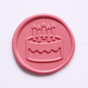 Timbre de cire de gâteau d’anniversaire - Timbre de cire de scellement d’anniversaire de bébé - Emballage de gâteau d’anniversaire Sceau de cire - Sceau de cire de gâteau de gâteau - Sceau de cire de gâteau - Timbre de scellement de cire