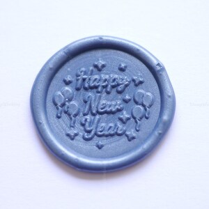 Timbre de sceau de cire de nouvel an - Timbre de sceau de cire de bonne année - Sceau de cire de paquet cadeau - Kit de sceau de cire de cadeau de nouvel an - Timbre de cachetage de cire