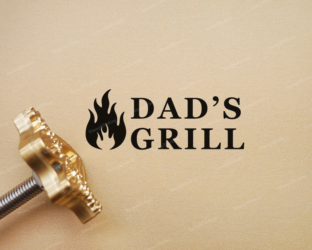 Custom Branding Iron Stamp Dad's Grill Branding Iron Etsy
