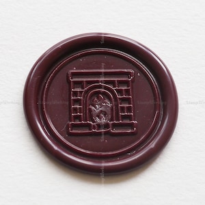 Timbre de sceau de cire de cheminée - Timbre de scellement de cire cadeau de Noël - Paquet cadeau Sceau de cire - Kit de sceau de cire de décoration d’emballage - Timbre de scellement de cire
