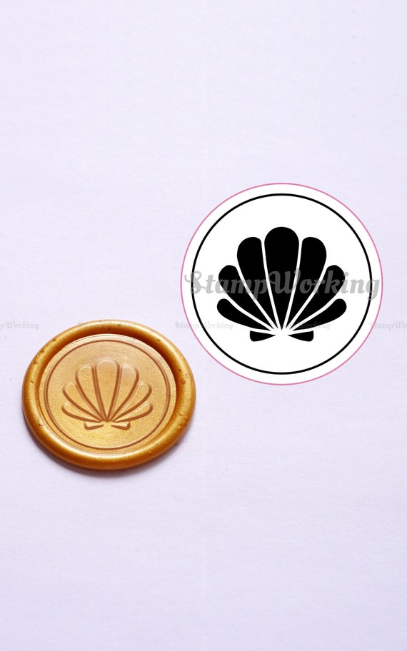 Seashell Wax Seal Stamp Nautical Sealing Wax Stamp Seafood Etsy