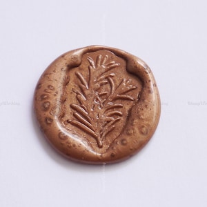 Timbre de sceau de cire de romarin - Timbre de cire de forme spéciale - Timbre de sceau de cire personnalisé - Timbre de cire à cacheter de mariage - Timbre de sceau de paquet