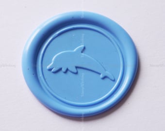 Dolphin Wax Seal Stamp - Dolphin Wax Sealing Stamps - Ocean Animal Wax Seals - Personalized Wax Seal Stamp Kit