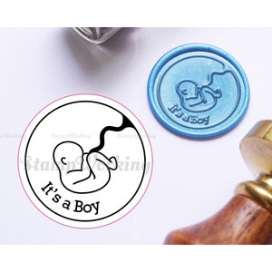 Timbro di cera di invito per baby shower - Timbro di ceralacca di tenuta per baby shower per bambini - È un sigillo di cera per ragazzi - Timbro di cera per neonati - Timbro di cera di invito