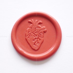 Timbre anatomique de cire de scellement du cœur - Timbre de sceau de cire cardiaque - Cadeau d’étudiant en médecine - Timbre de scellement pour soins de santé - Timbre de sceaux de cire cardiaque