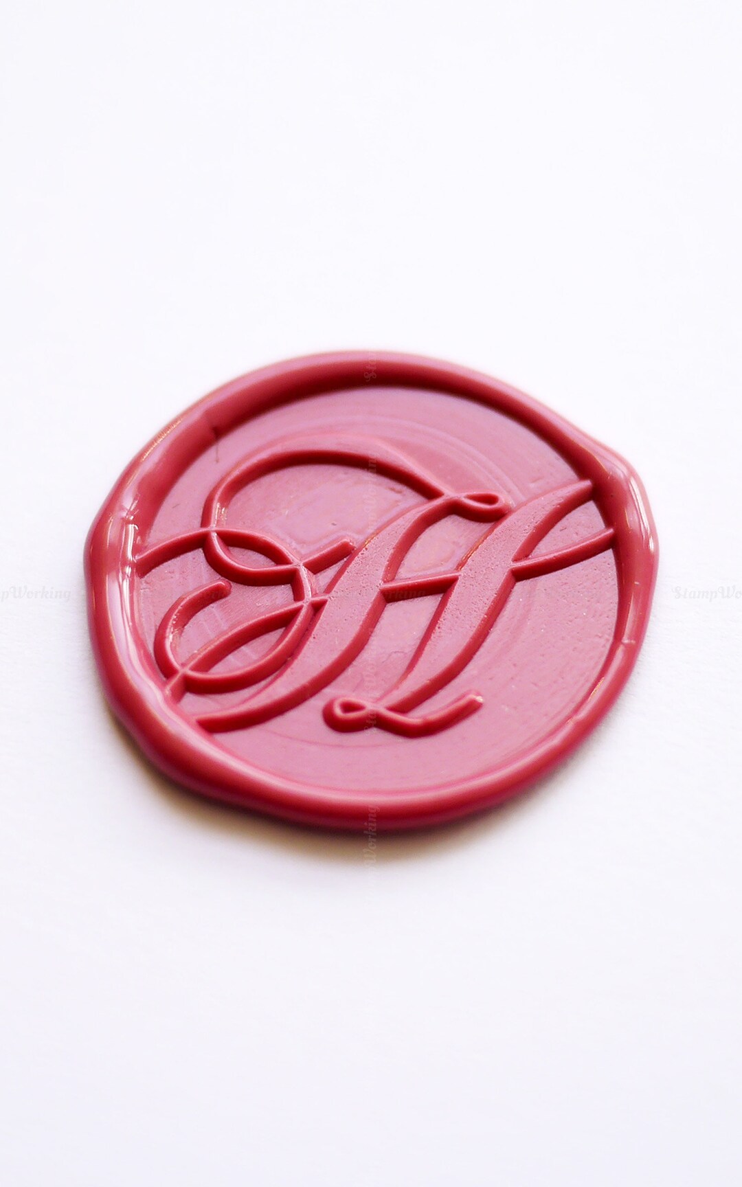 Fancy Single Initial Wax Seal Stamp - Deluxe Script Font Wax Seal Stamp ...