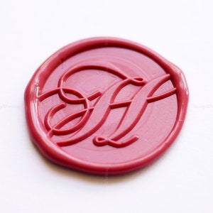 Einzigartiger Initialen Wachssiegel Stempel - Deluxe Schrift Schrift Wachssiegel Stempel - Personalisierter Wachsstempel - Einzigartiger Wachsstempel