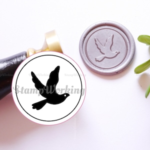 Pigeon Wax Seals Stamp - Letter Envelope Sealing Wax Stamp - Bird Sealing Wax Stamp - Peace Pigeon Wax Seal Stamp Kit - Flying Pigeon Stamp
