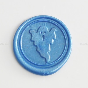 Timbre de cire de scellement fantôme - Timbre de sceau de cire d’Halloween - Paquet cadeau Sceau de cire - Kit de sceau de cire cadeau d’Halloween - Timbre de scellement de cire