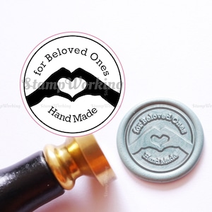 Emballage alimentaire fait à la main Timbre de sceau de cire - Emballage cadeau Timbre de cire de scellement - Kit de timbre de scellement de cire - Cadeau pour les amoureux - Cadeau pour les membres de la famille