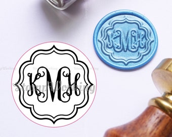 Personalized Monogram Sealing Wax Stamp - Interwoven Initials Wax Seal Stamp - Custom Sealing Stamp - Wax Seal Kit - Custom Wax Seal Stamp