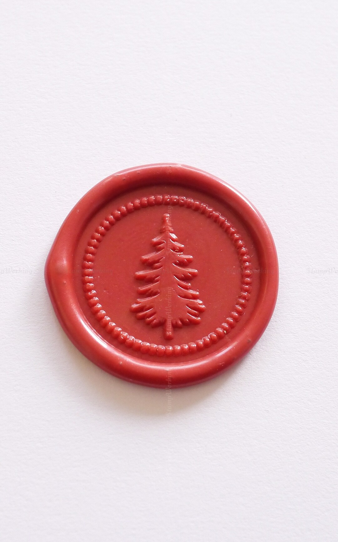 Comealltime 6pcs Christmas Wax Seal Stamp Set, Sealing Wax Copper Stamps +  1 Wooden Handle, Wax Stamp Kit (Christmas Tree,Deer,Santa Claus,Snowflakes)