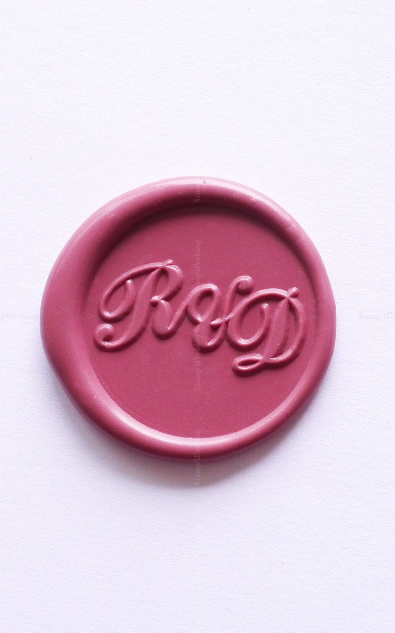 Script Font Initials Wax Seal Stamp Custom Wedding Wax Seal Etsy Hong