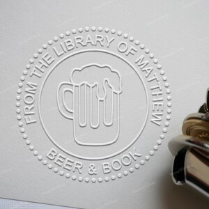 Timbre de gaufrage de bibliothèque personnalisé - Timbre de gaufrage de livre personnalisé - Embosser de bibliothèque personnelle - Embosser de bibliothèque de livres - Embosser à la main