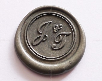 Personalized Script Font Initlals Wax Seal Stamp - Handwriting Wax Seal Stamp - Wedding Wax Seals Stamp - Wax Seal Kit - Custom Wax Stamp