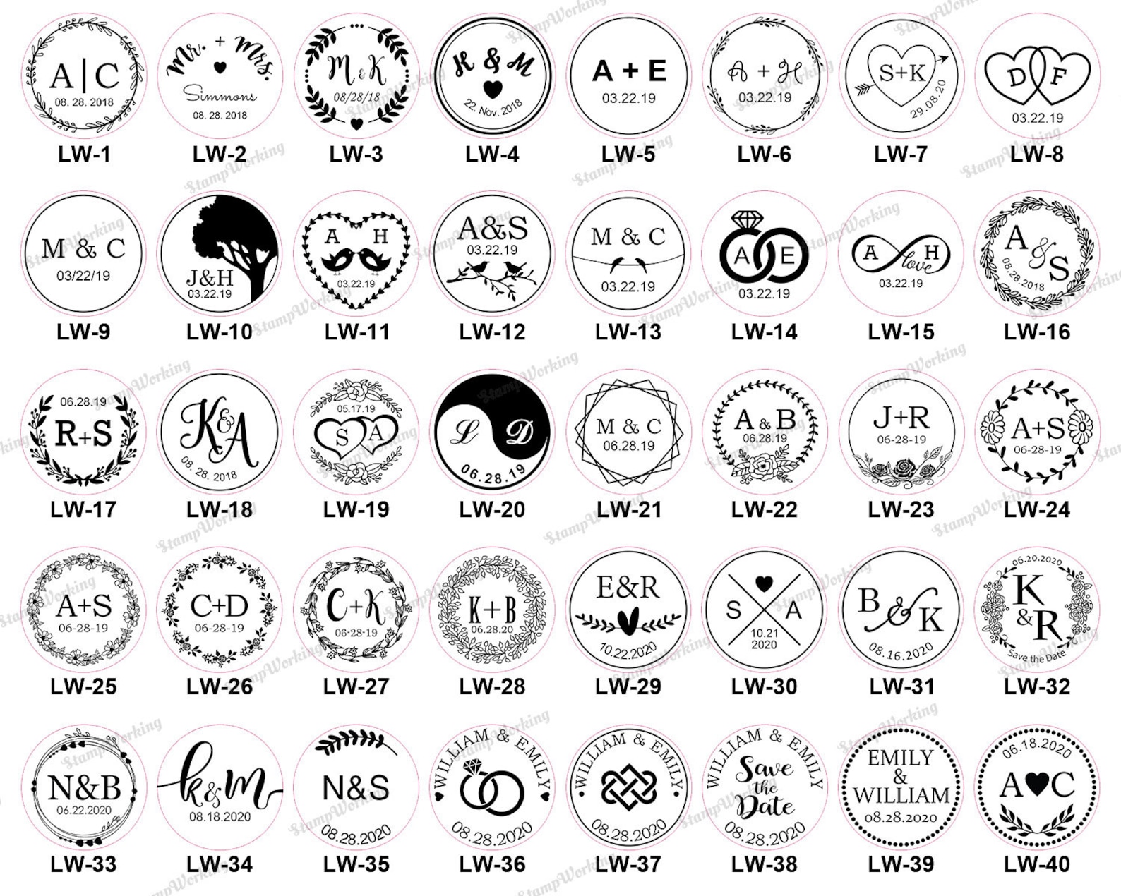 Floral Wreath Wedding Invitation Wax Stamp Wedding Wax Seal Etsy