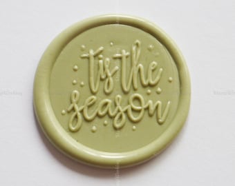 Tis The Season Wax Seal Stamp - Christmas Wax Sealing Stamp - Christmas Stamp - Gift Package Wax Seal - Wax Seal Stamp Kit