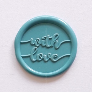 With Love Text Sealing Wax Stamp - Gift Pack Wax Seal Stamp - Food Package Wax Seal Stamp - Valentines Wax Seal Stamp - Wax Sealing Stamp