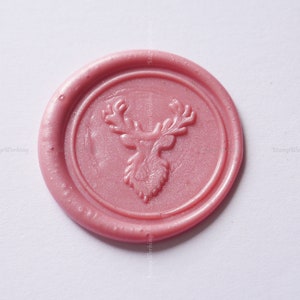 Timbre de sceau de cire de tête d'orignal - Timbre de cire d'étanchéité d'orignal de Noël - Sceaux de cire de bois de cerf - Kit de timbre de sceau de cire personnalisé
