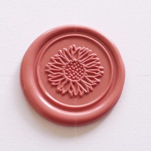 Sunflower Wax Seal Stamp - Wax Sealing Stamp Kit - Custom Flower Wax Seal - Sunflower Wax Sealing - Package Decoration Wax Seals Stamp