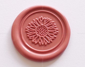 Sunflower Wax Seal Stamp - Wax Sealing Stamp Kit - Custom Flower Wax Seal - Sunflower Wax Sealing - Package Decoration Wax Seals Stamp