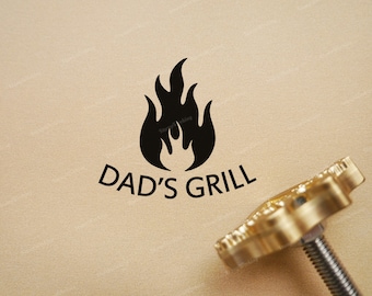 Personalized Branding Iron for Meat - Custom Branding Iron Stamp - Dad is Grill - Branding Iron for BBQ Grill Steak