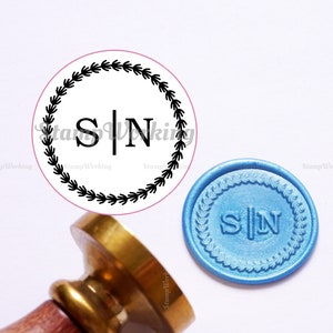 Aangepaste initialen lakzegel stempel - gepersonaliseerde zegellak stempel - bruiloft eerste zegels stempel Kit - zegellak stempel - lakzegel kit