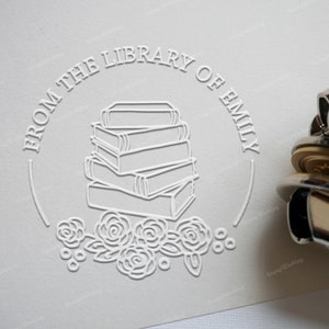 Benutzerdefinierte Embosser Stempel - aus der Bibliothek von Embosser Stempel - personalisierte Buch Embosser - Monogramm Embosser Stempel - Hand EmbosserEbosser
