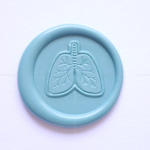 Timbre anatomique de cire pulmonaire - Timbre de scellement personnel - Diplôme d’étudiant en médecine - Timbre de scellement pour soins de santé - Timbre de scellement de cire Get Well