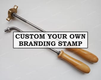 Custom Branding Iron Stamp - Personalized Branding Iron - Make Your Own Design Branding Stamp - Stamp for Bakery Bread BBQ Grill and Steak