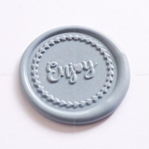 Enjoy Wax Seal Stamp - Texte Custom Sealing Wax Stamp - Food Pack Wax Seal Stamp - Gift Box Wax Stamp Kit - Package Decoration Wax Seal