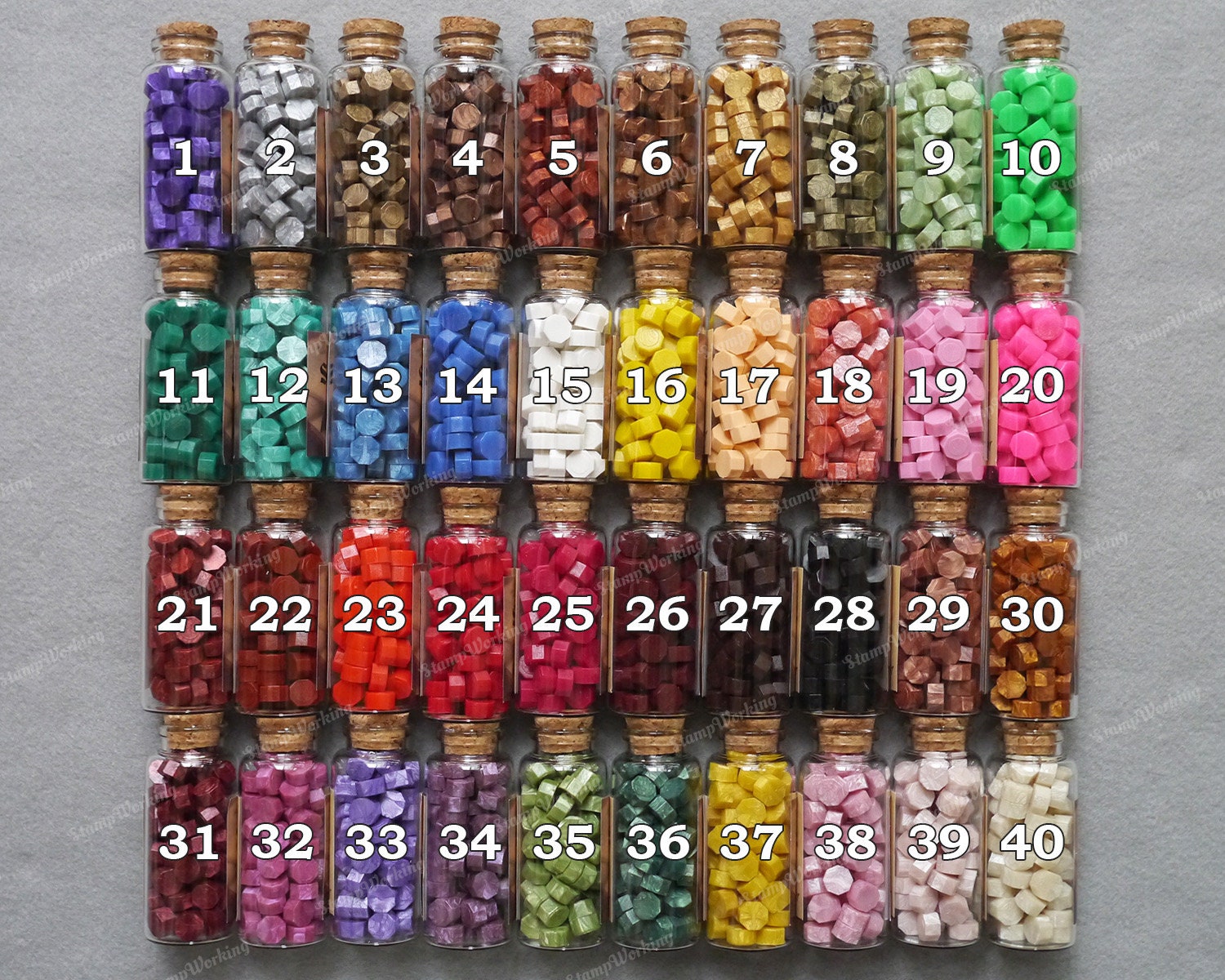 Luminescent Wax Sealing Beads 150 PCS in One Bottle Wedding Invitation Wax Beads Suitable for 40-50 Seals Fluorescence Wax Seal Beads