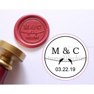 Vögel auf Draht Hochzeit Wachssiegel Stempel - Einladungsstempel - Liebesvögel Wachssiegel - Personalisierter Hochzeitsstempel